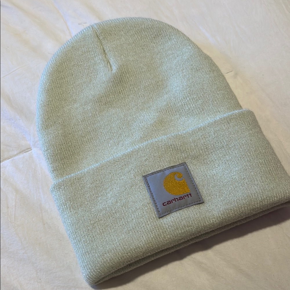Carhartt Beige Knit Beanie